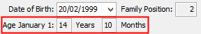 Current Student Maintenance - Personal tab (cut down)