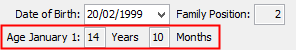 Current Student Maintenance - Personal tab (cut down)
