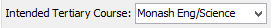 Current Student Maintenance - School tab (Intended Tertiay Course field)