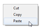 Cut, copy, paste (right-click, Send Email(s) window)