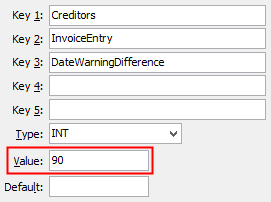 DateWarningDifference configuration setting