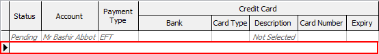 The online payment type is deactivated.