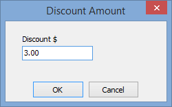 Discount Amount window