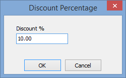 Discount Percentage window