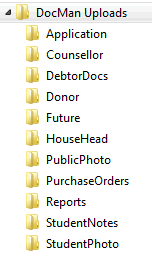 DocMan Serviec folder structure