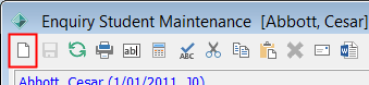 Enquiry Student Maintenance window (cut down)