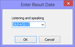 Enter Result Date
