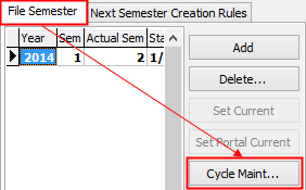 File Semester Maintenance (Cycle Maintenance, cut-down)