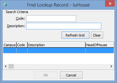 Find Lookup Record - luHouse window