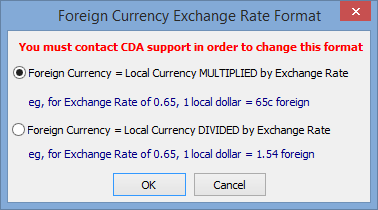 Foreign Currency Exchange Rate Format