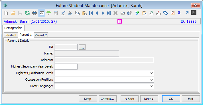 Future Student Maintenance - Demographic tab - Parent 1 sub-tab.png