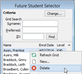 Future Student Selector (delete)