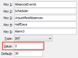 HalfDaysAlarm3 configuration setting