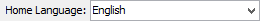 Home Language drop-down list