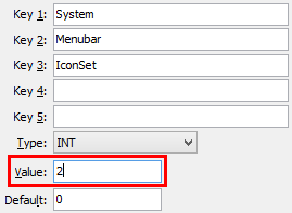 IconSet configuration setting