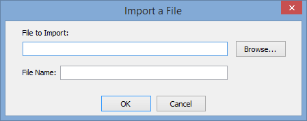 Import a file window