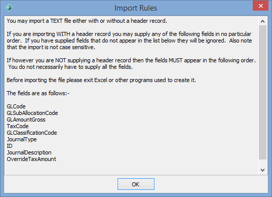Import Rules (importing journals)