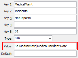 Incidents HotReports configuration setting