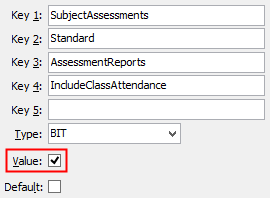 IncludeClassAttendance configuration setting