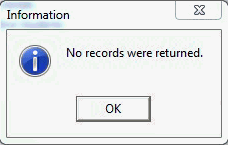 Information (No records were returned)