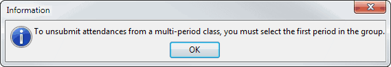 Information (reversing subsequent multi-period, attendance maintenance)
