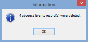 Information - absentee records were deleted