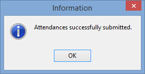 Information - Attendees successfully submitted