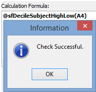 Information - check successful (decile example)