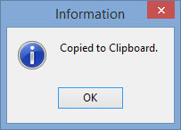 PTI Copied to clipboard dialog