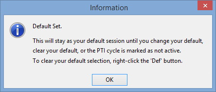 Information - Default Set (PTI)