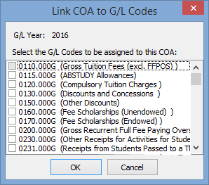 Link COA to GL Codes (cut down)