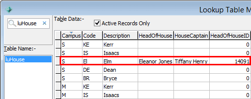 Lookup Table Maintenance - luHouse