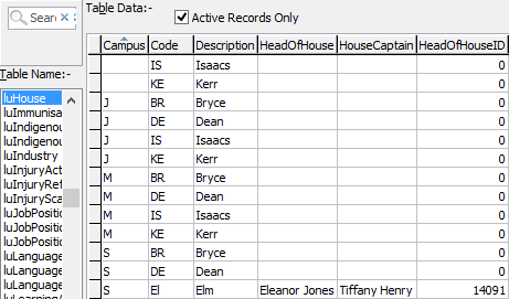 lookup table maintenance - luHouse