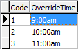 luAbsencePeriod OverrideTime