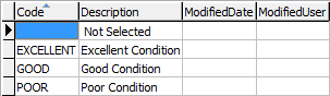 luArchiveCondition lookup table