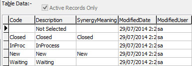 luEnquiryStatus lookup table