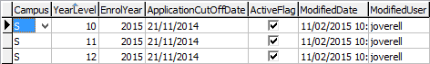 luFutureApplicationDates lookup table