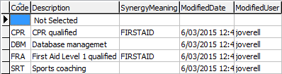 luSkill lookup table