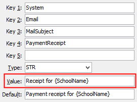 MailSubject - PaymentReceipt configuration setting