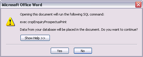 Microsoft Office Word window
