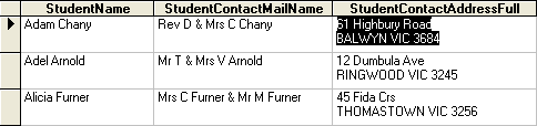 Microsoft Query window (grid area)