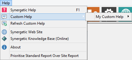 My Custom Help menu