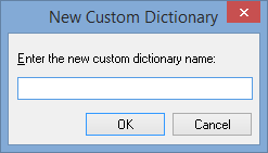 New Custom Dictionary