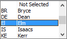 Adding a new lookup table record drop-down menu