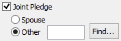 New Pledge (Joint Pledge fields)