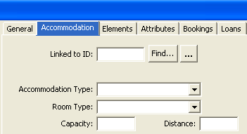Object Maintenance - Accommodation tab