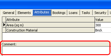 Object Maintenance - User Comment area of Attributes tab