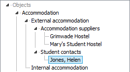 Object Search window (cut down)