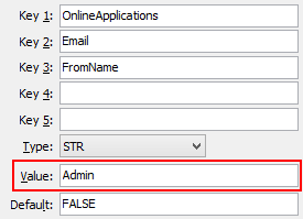 OnlineApplications FromName configuration setting