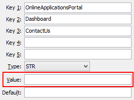 OnlineApplicationsPortalDashboardContactUs configuration setting